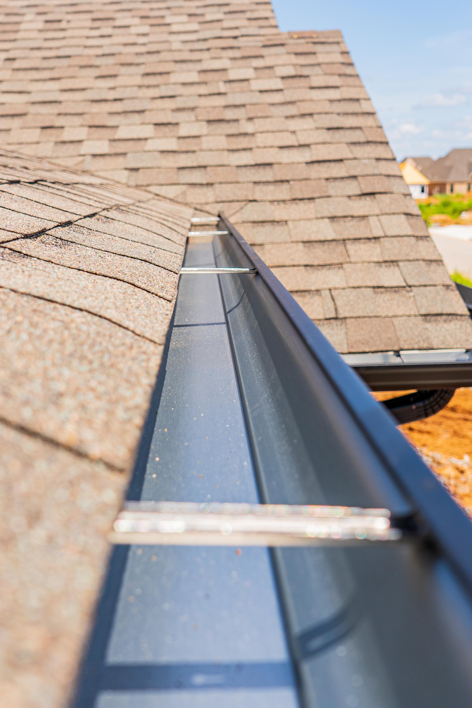 New gutters installed on a home.